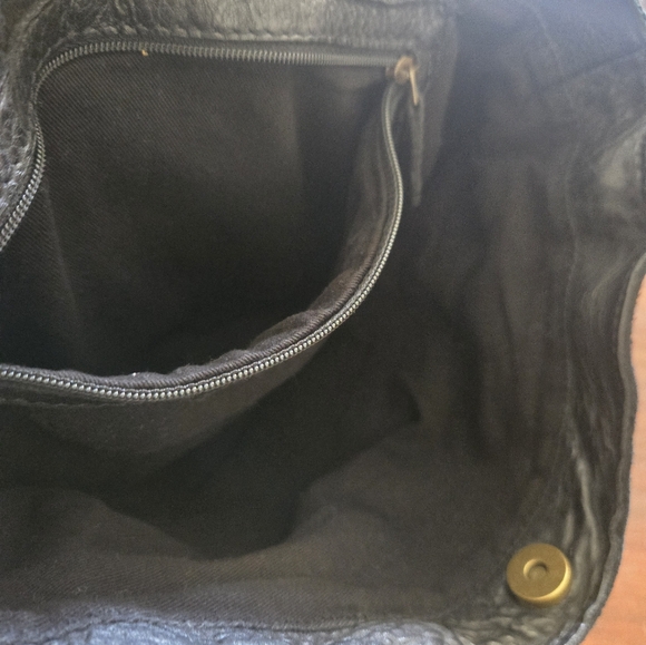 Genuine Leather Black Studded Distressed Backpack - Picture 13 of 16